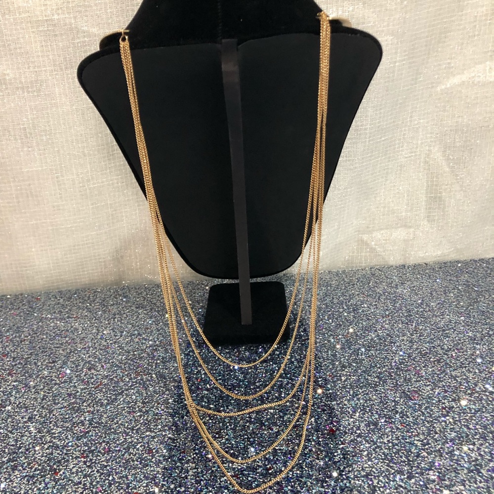 Gold Waterfall Necklace